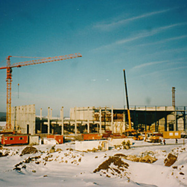 Complete assembling of a recycling plant