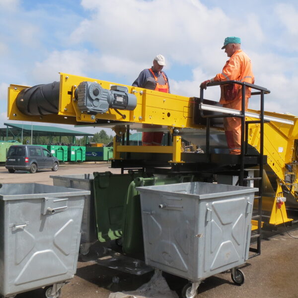 Mobile sorting station on hook frame