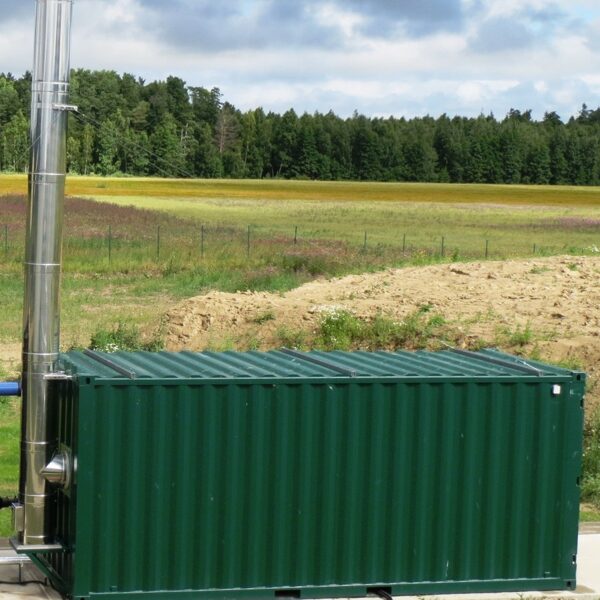 Biogas incineration unit 