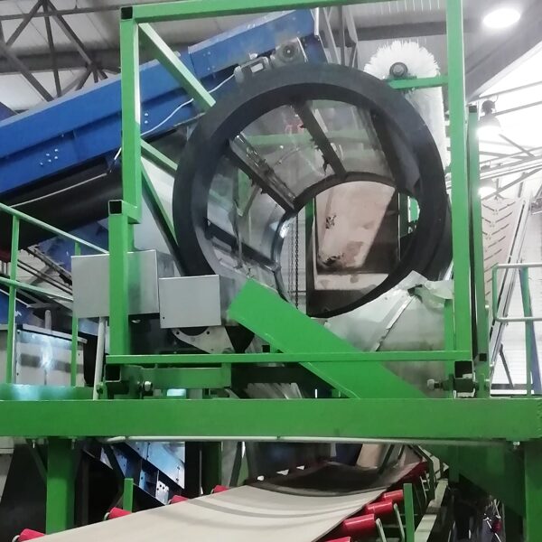 Drum screen for mixed household waste fraction