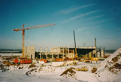 Complete assembling of a recycling plant