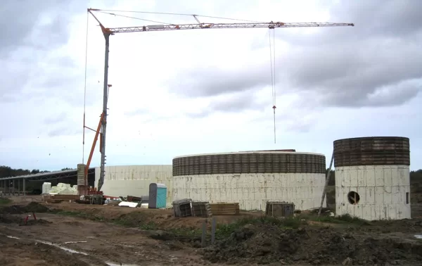 Biogas plant during construction time