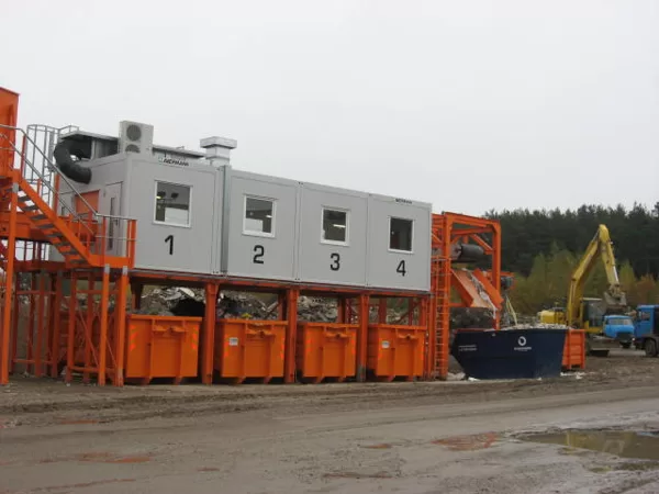Sorting plants for construction waste, household waste and recyclables