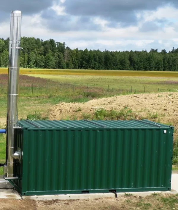 Biogas incineration unit 